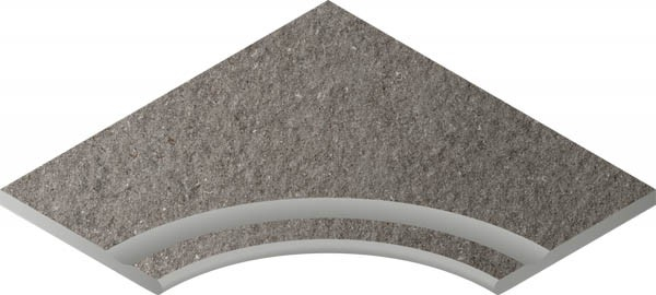 Фронтальная ступень DISCOVER X2 FUME BOR. SVASATO ANG.ROUND 30 (620090001036) 60x60 от Italon (Россия)