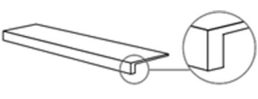 Ступень прямая X2 GRAD.TOP INT.9 DARK RT 32x120 от ABK Ceramiche (Италия)