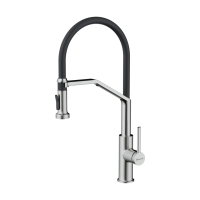 Смеситель для кухни с выдвижной лейкой Omoikiri Makkari 2 Plus-SB-BN-BL 4994494 нержавеющая сталь