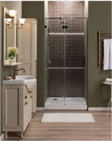 Душевая дверь в нишу правосторонняя Aquanet Beta 100 см. профиль хром, стекло прозрачное