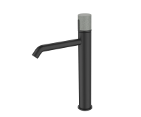 Смеситель высокиий для раковины Bronze de Luxe FOCUS хром/мрамор (24615BG)