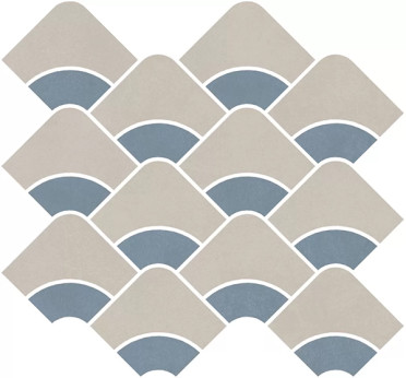 Мозаика Таделакт наборный бежевый светлый/синий светлый мат.обр.(KMD2HID005BR) 30x28 от Kerama Marazzi (Россия)