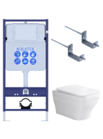 Комплект унитаз с инсталляцией и сиденьем микролифт Aquatek Амадео SET AQUATEK АМАДЕО KKI2 безободковый