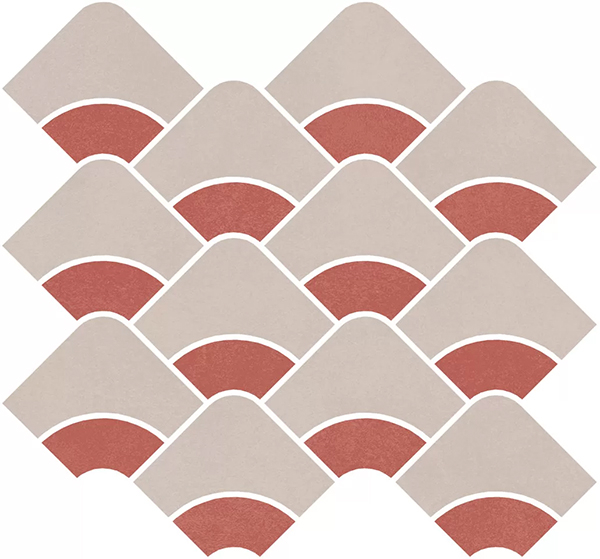 Мозаика Таделакт наборный бежевый светлый/красный мат.обр.(KMD2HID010BR) 30x28 от Kerama Marazzi (Россия)