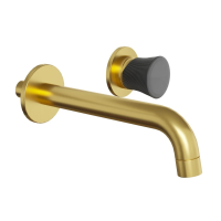 Смеситель для раковины Paini Domus 18PJ208PZ встраиваемый, матовое золото PVD