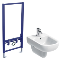 Комплект биде подвесное Geberit Smyle 500.216.01.1+инсталляция Aquatek Standart 50 INSB-0000001