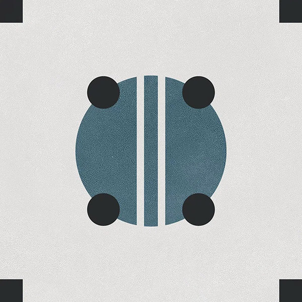 Керамогранит Compass Karo Matt (ENPTR6074MT2020) 20x20x0.8 от Ennface (Индия)