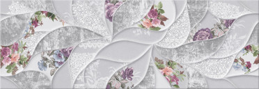 Настенная плитка Malwiya Grey Floris 24.2x70 от Eletto Ceramica (Россия)