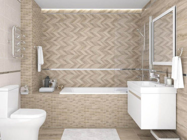 Настенная плитка Amber бежевый узор 60028 20x60 от Laparet