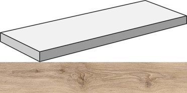 Угловая ступень ECO CHIC ANG.TOP SX NATURALE R левая (PF60006667) 32x120x4.5 от ABK Ceramiche (Италия)