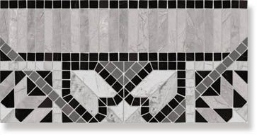 Декор Via Appia Cen. Samos Negro 21.7x43.5 от Vives Ceramica (Испания)