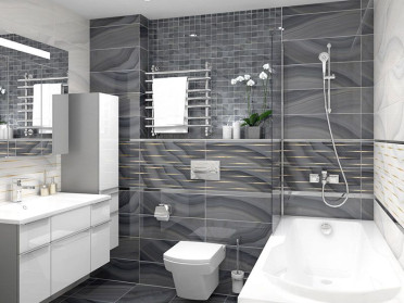 Бордюр метал. серебро глянцевое 50 1.6x50 от Laparet