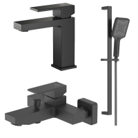Комплект смесителей для ванны Aquatek Либра AQ1630MB черный