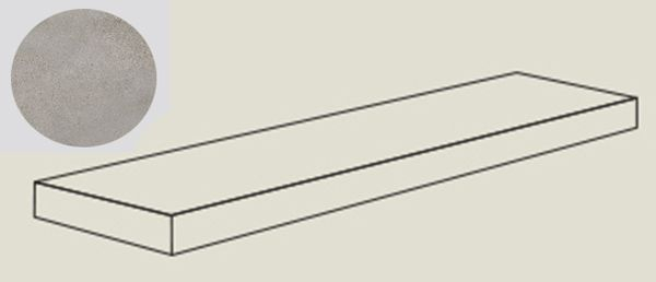 Ступень угловая BLEND CONC.ANG.TOP SX ASH RET левая (PF60006953) 32x120x4.5 от ABK Ceramiche (Италия)