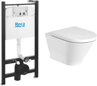 Комплект унитаз с инсталляцией и сиденьем микролифт Roca The GAP! 893105000