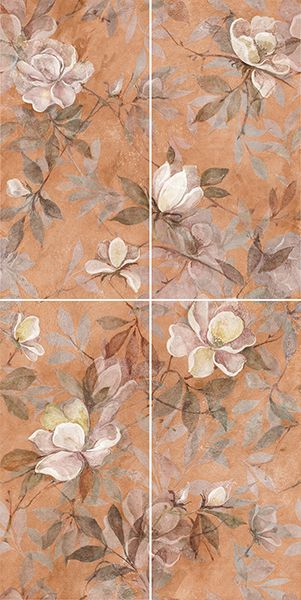 Панно Магнолия 2 матовый из 4 частей (30х60) (VT/B413/4x/11037R) 60x120x9 от Kerama Marazzi (Россия)