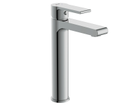 Смеситель для раковины Cersanit Brasko латунь хром высокий, клик клак (63024)