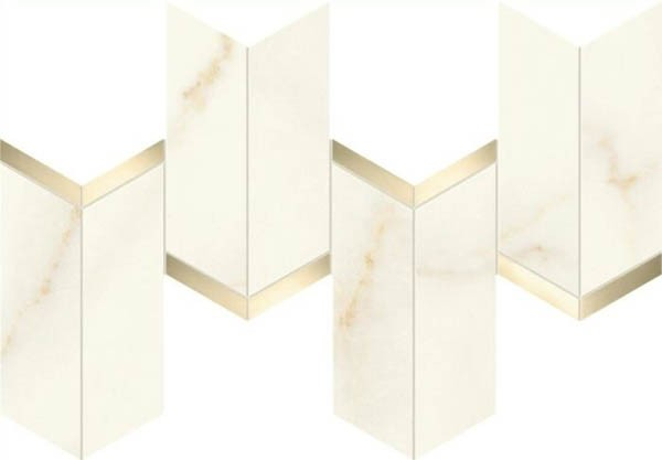 Мозаика Marvel X Calacatta Apuano Mosaico Chevron Lappato (AF8W) 19.2x46.3 от Atlas Concorde (Италия)