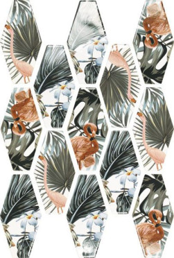 Настенная плитка HARLEQUIN CURAZAO WHITE MIX 10x20 от APE Ceramica (Испания)