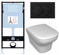 Комплект унитаз с инсталляцией Jacob Delafon Vox E21747RU-BL безободковый