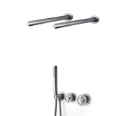 Душевой комплект Bronze de Luxe Liberty 5011GG-F серый