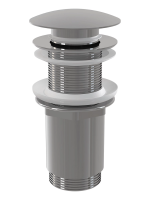 Донный клапан сифона для умывальника AlcaPlast A395 CLICK/CLACK 5/4″, цельнометаллический с большой заглушкой, без перелива