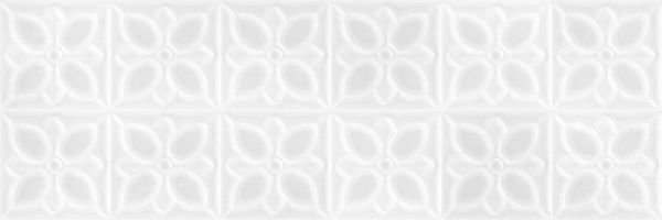 Настенная плитка Lissabon рельеф квадраты белый (LBU053D) 25x75 от Mei (Германия)