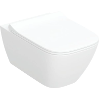 Унитаз подвесной с сиденьем микролифт Geberit Smyle Square 500.685.01.2 безободковый