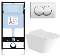 Комплект унитаз с инсталляцией Jacob Delafon Vive E28079RU-CP безободковый