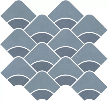 Мозаика Таделакт наборный синий светлый/синий матовый обрезной (KMD2HID011BR) 30x28 от Kerama Marazzi (Россия)