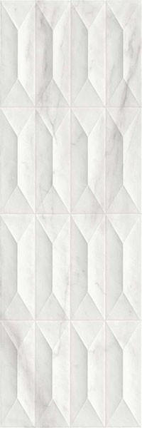 Настенная плитка Marbleplay White Struttura Gem 3D Rett. (M4PC) 30x90 от Marazzi Italy (Италия)