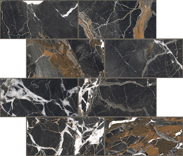 Мозаика BIJOUX OMBRE CARAV MAT 6MM MUR.SF (7.5x15) (767609) 30x30 от REX Ceramiche (Италия)