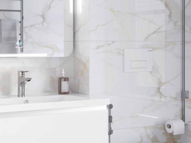 Керамогранит Calacatta Superior Белый Полированный80 80x80 от Ceradim (Индия)