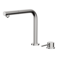 Смеситель для кухни с выдвижной лейкой Omoikiri Nara 2 Plus-S-BN 4994369 нержавеющая сталь