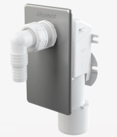 Сифон для стиральной машины AlcaPlast APS3 под штукатурку, хромированный