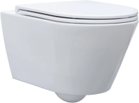 Унитаз подвесной с сиденьем микролифт Aquanet Lake LAKE-W безободковый