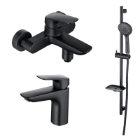 Комплект для ванной 3 в 1 Aquatek Вега AQ1030MB черный