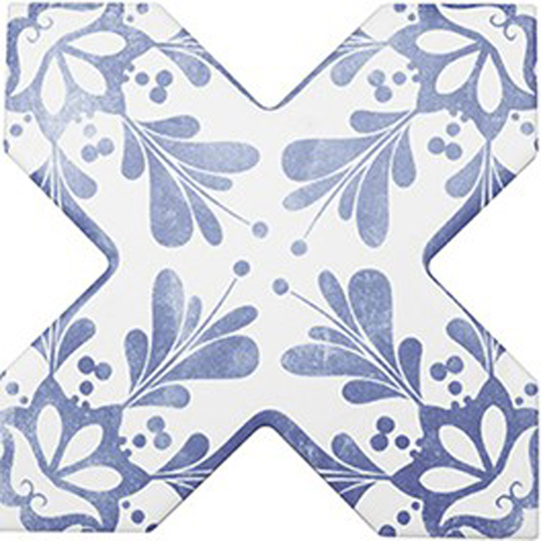 Керамогранит BECOLORS CROSS DEC. STENCIL ELECTRIC BLUE (CV67391) 13.25x13.25 от Cevica (Испания)