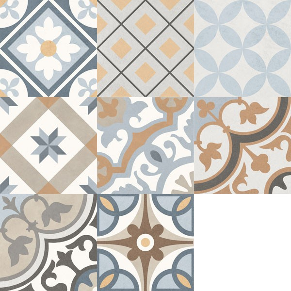 Напольная плитка Pamp 7 (MIX) (DB_036) 20x20 от Creto (Россия)