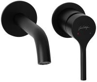 E28318-BL ELATE cмеситель для раковины на 2 отв., матовый черный