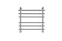 Полотенцесушитель водяной 600x600 Ника Bamboo ЛБ 3 60/60