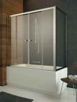 Шторка для ванны Radaway Vesta 140 см. профиль хром, стекло прозрачное