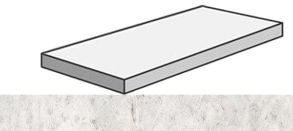 Угловая ступень SENSI GEMS ANG. TOP SX ICEBERG левая (PF60006417) 32x120x4.5x2 от ABK Ceramiche (Италия)