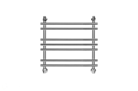 Полотенцесушитель водяной 600x500 Ника Bamboo ЛБ 1 60/50