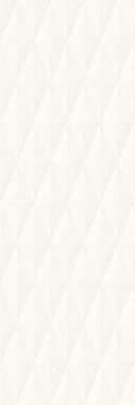 Настенная плитка Eclettica White Struttura Diamond 3D M1AA 40x120 от Marazzi Italy (Италия)