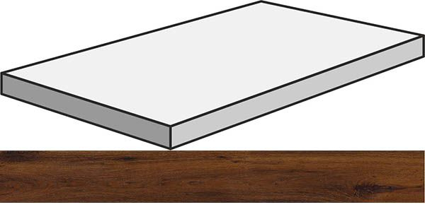 Угловая ступень S.WOOD GRAD.ANG.120/SX W.BR левая 33x120 от Sant Agostino (Италия)