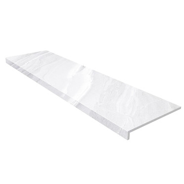Фронтальная ступень Tibet Smooth Round. Blanco 33x120 от Gres de Aragon (Испания)