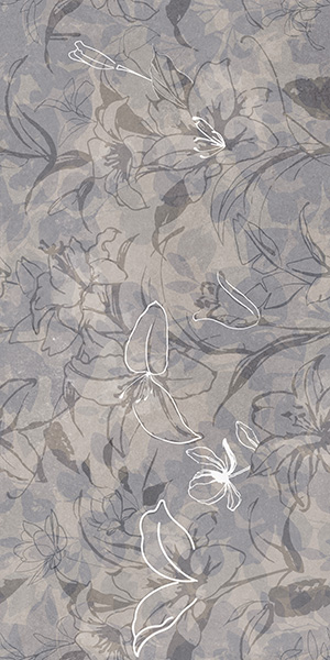 Керамогранит Floresta 17551 цветы синий ректификат 60x120 от Mei (Германия)