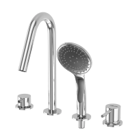 Смеситель для ванны Cezares Leaf LEAF-BVDM4-L-01 хром