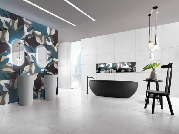 Керамогранит PIETRA DI LUNA NOIR NAT/RET (122083) 45x90 от Tagina (Италия)